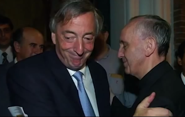 François au côté de Néstor Kirchner