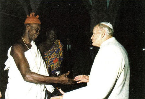 Jean-Paul II rencontre des animistes africains