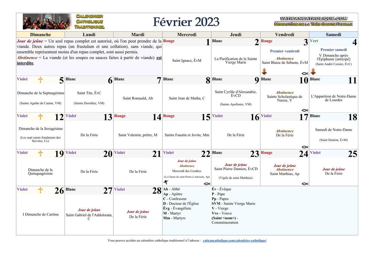 Mois de février 2023