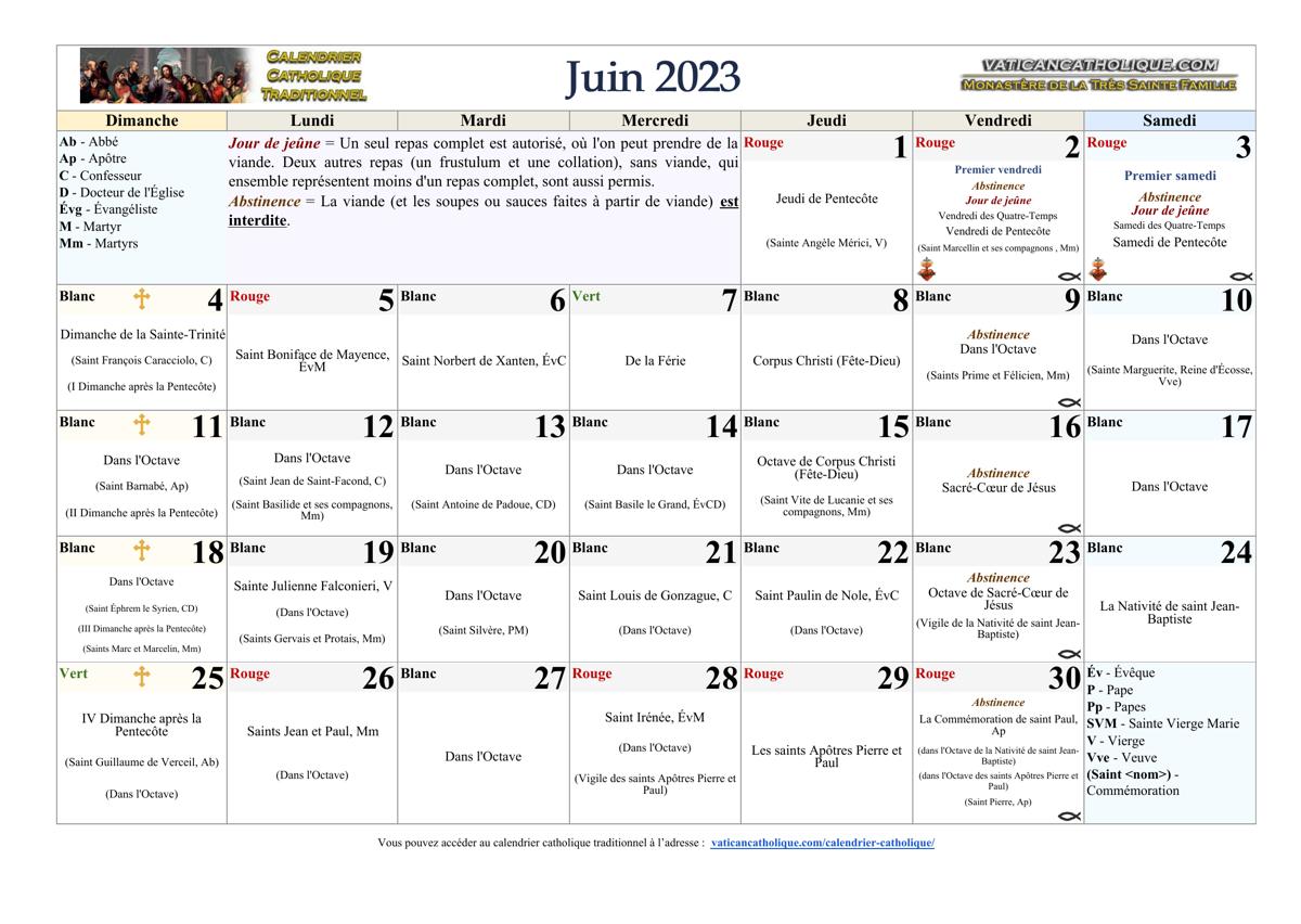 Mois de juin 2023