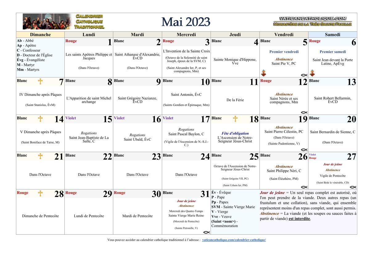 Mois de mai 2023