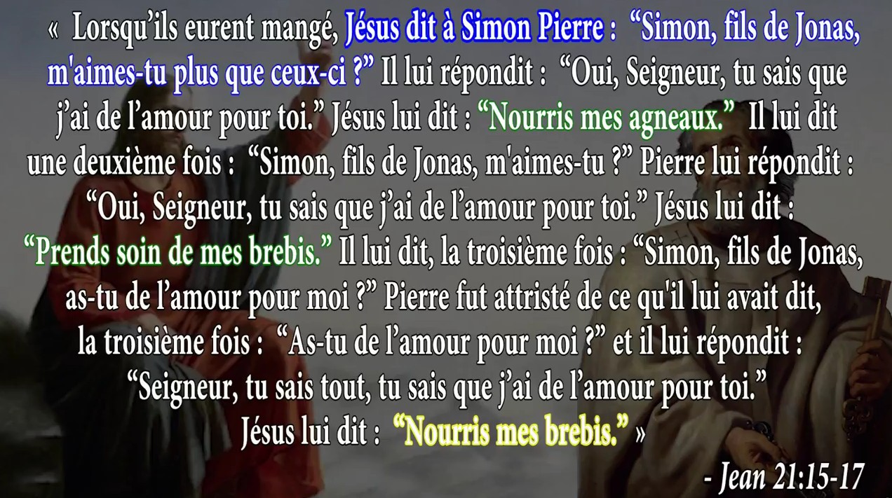 Nourris mes agneaux, Jean 21:15-17