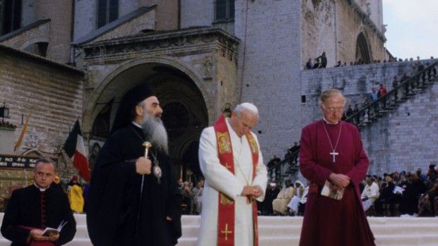 L'antipape Jean-Paul II à Assise en 1986